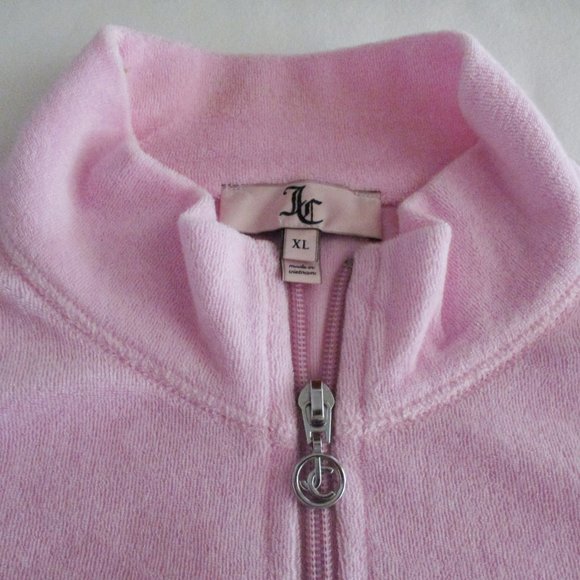 JUICY COUTURE Pink Jacket Zip Front Pockets Size XL - Picture 6 of 6